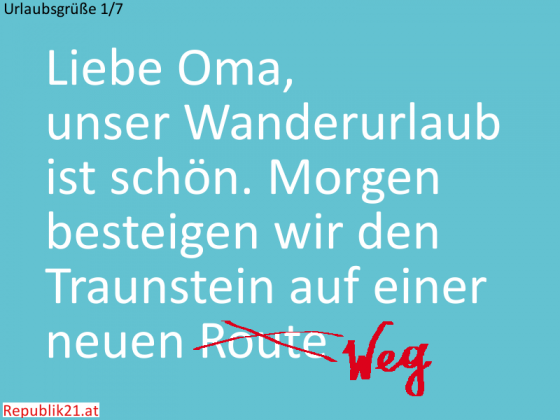 Postkarten aus dem Urlaub